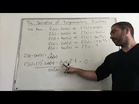 The Derivative of Trigonometric Functions