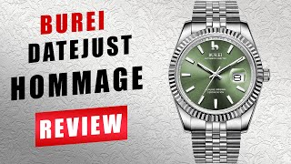 Rolex Datejust 41mm hochwertige Hommage (Jubilee/Grün) - Burei BM-8001 - unter 200€ Deutsch Review