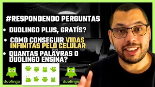 DUOLINGO PLUS DE GRAÇA? COMO TER VIDAS INFINITAS NO DUOLINGO PLEO CELULAR. Respondendo Inscritos!