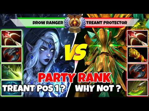 DROW RANGER (Carry) vs TREANT PROTECTOR (Carry) - Battle Of Party Rank Dota 2 Players - Z Dota 2