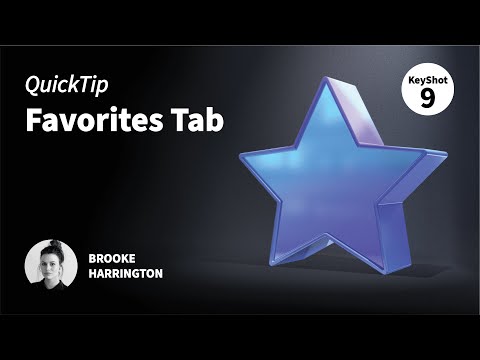 KeyShot 9 Quick Tip - Favorites Tab