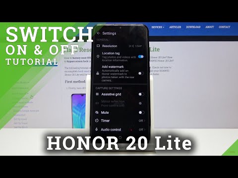 Honor 20 Lite - How to Switch On / Off Camera Shutter Sound