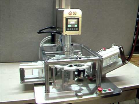 SureTorque automated ST-S3 Torque tester cap tightener with starwheel