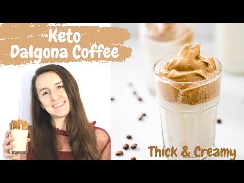 Keto Dalgona Coffee - How to Make Sugar-Free Whipped Coffee - 2.5g carbs TikTok Coffee