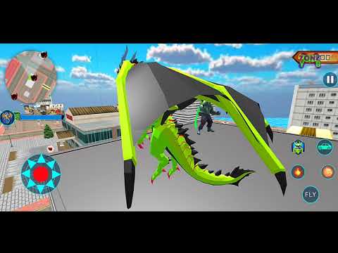 Grand US Police Flying Dragon Transform Robot Wars - Android Gameplay
