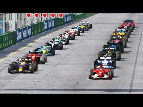 F1 2023 Cars vs F1 2004 Cars - Melbourne Australian GP