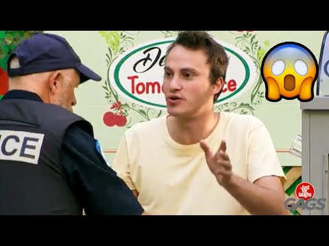 Caught Throwing Tomatoes At A Police Car!