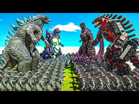 Growing Godzilla Tournament Battle - Godzilla vs Shin Godzilla vs Mechagodzilla vs Super Godzilla