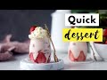 Quick And Easy Strawberries And Cream Dessert In 5 Mins