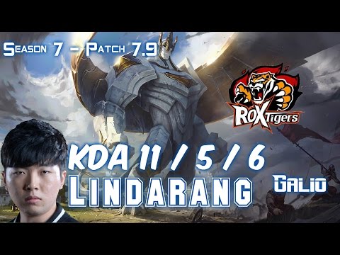 ROX Lindarang GALIO vs CHO'GATH Top - Patch 7.9 KR Ranked