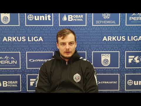 Najava 6. kola plej-ofa ARKUS lige (muškarci) - igrač Partizana - Živković Nemanja