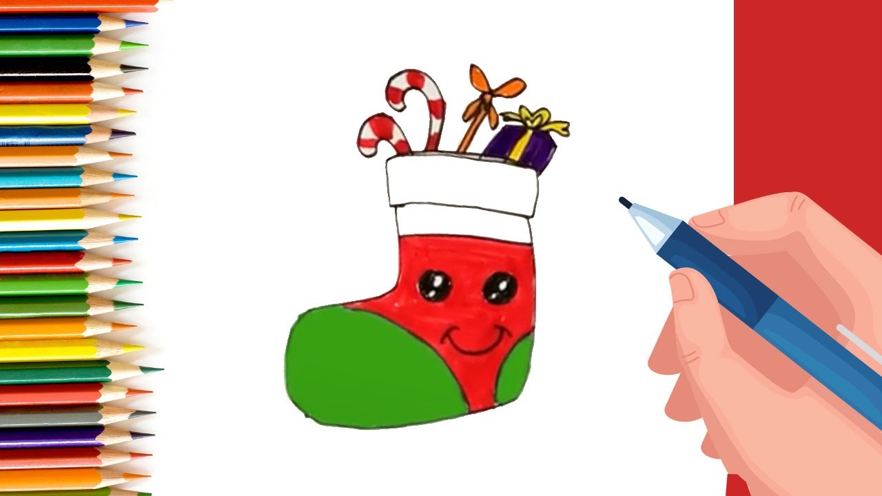 How to draw Christmas Stockings #shorts