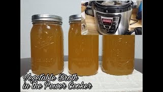 Canning Homemade Vegetable Broth in Power Pressure Cooker