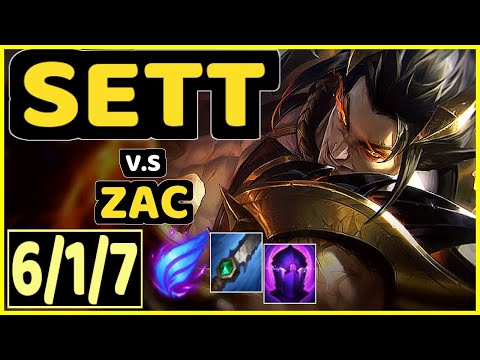WARDEN (SETT) vs ZAC - 6/1/7 KDA JUNGLE GAMEPLAY - EUW Ranked GRANDMASTER