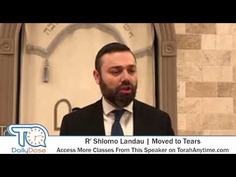 Story of Rabbi Moshe Feinstein Moved to Tears - R' Shlomo Landau
