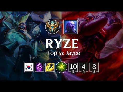 Ryze Top vs Jayce - KR Challenger Patch 8.22