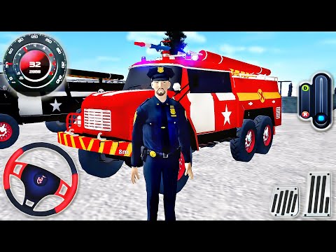Fire Truck Driving Rescue Missions Simulator 2021 - Hero Police Emergency Drive - Android GamePlay