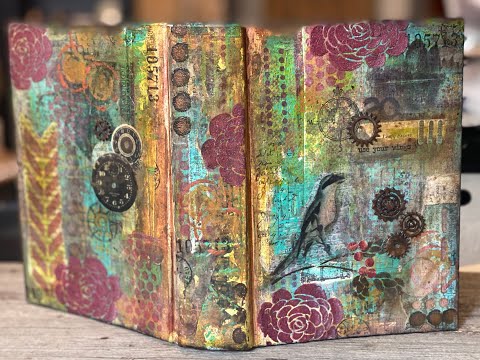 USE YOUR WINGS ALTERED BOOK JOURNAL EP. 1:  Painting a Book Cover To Create A One-Of-A-Kind Journal