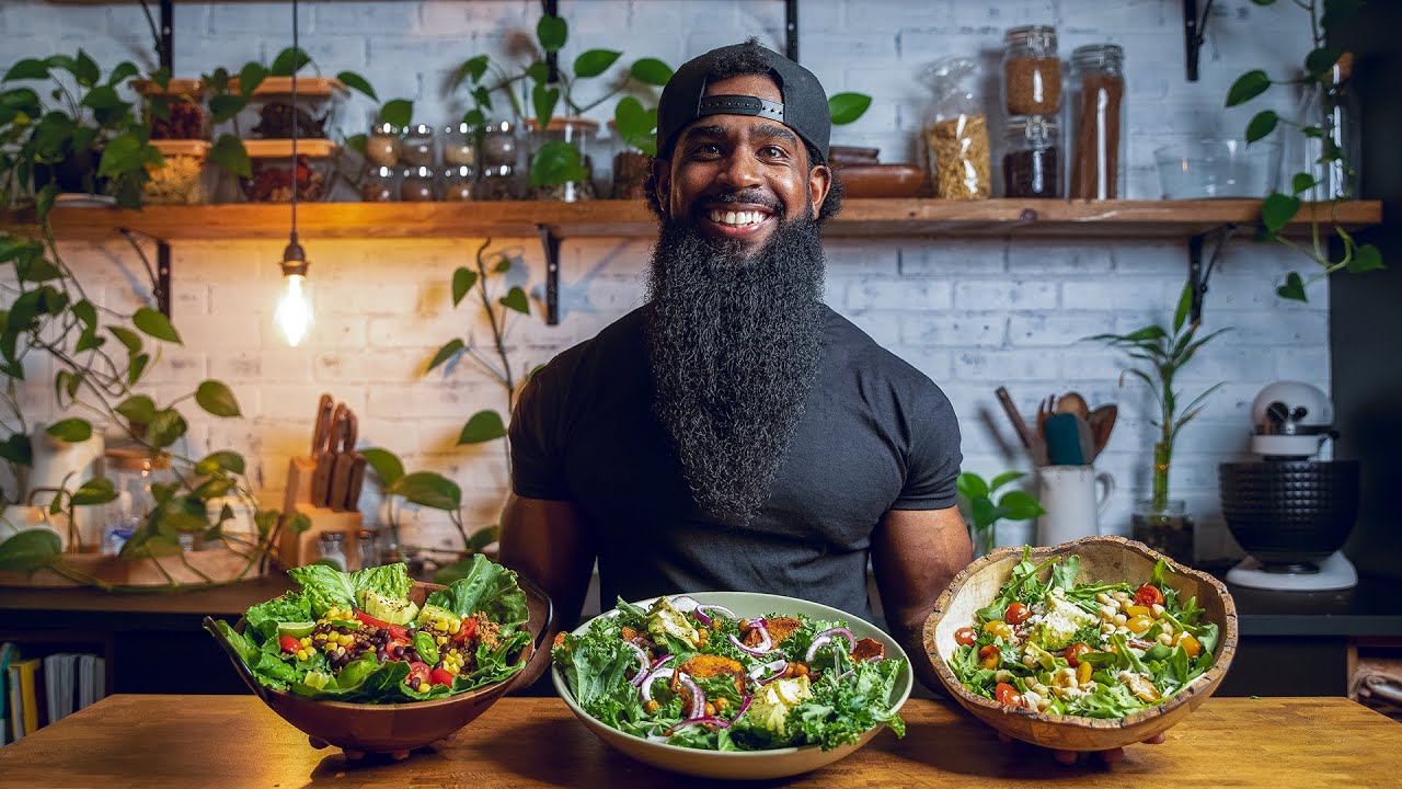 You’ll ACTUALLY want these salads  | What I eat in a day healthy vegan salads