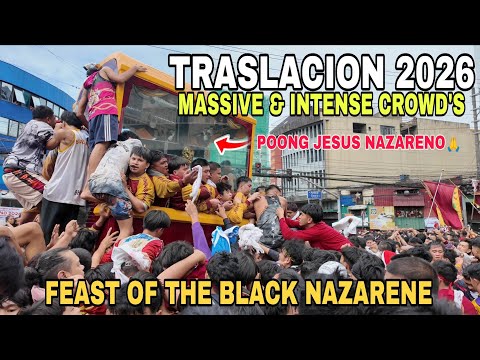 THE ULTIMATE MASSIVE & INTENSE SCENE OF DEVOTEES CROWD IN TRASLACION OF JESUS NAZARENO 2026  4KPH🇵🇭