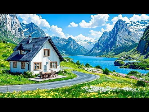 Swiss Village - The Best Scenic Drives in Switzerland + Relaxing Music, 4K