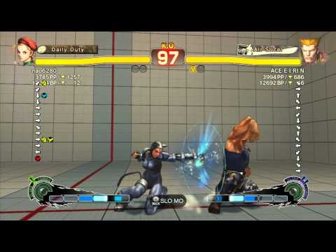 SSF4 AE: nao6280 (Cammy) vs ACE E I RI N (Guile) - Ranked Match (720p HD)