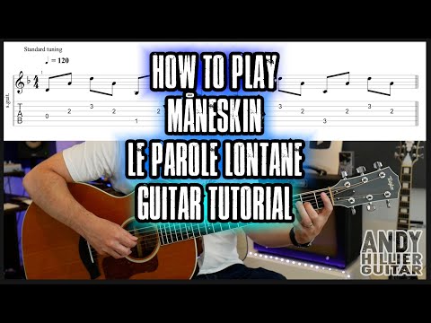 How to play Måneskin Le parole lontane Guitar Tutorial