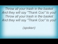 Sesame Street Keep The Park Clean For The Pigeons Lyrics