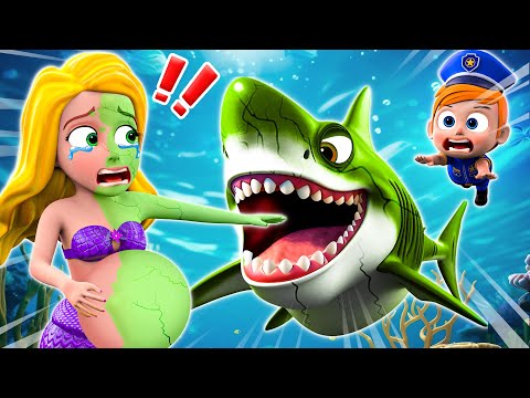 Mermaid Pregnant vs Zombie Shark 🧟‍♂️🚨🧜‍♀️ | Call Baby Police! 👮 | NEW ✨ Nursery Rhymes For Kids