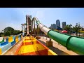 Crazy Ride on High-Drop Water Slide at Al Montazah Water Park Sharjah