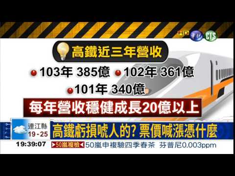 高鐵破產喊假的? 去年賺55億