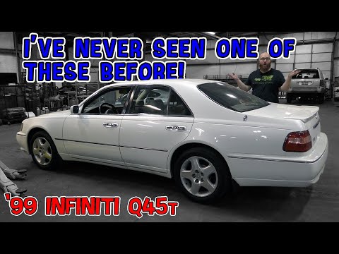 I've never seen one of these before! First time a 99 Infiniti Q45t enters the Car Wizard's shop