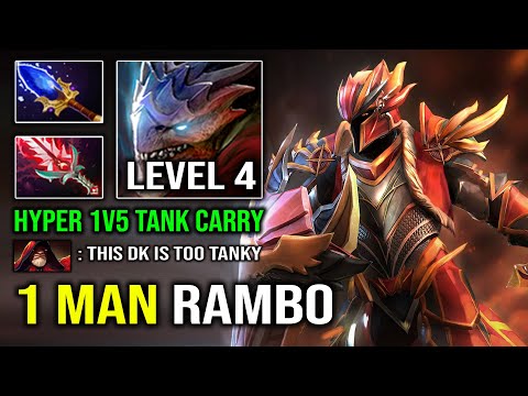 1 MAN RAMBO Level 4 Elder Dragon Insane 100% Crit Hit Like a Truck Dragon Knight Dota 2