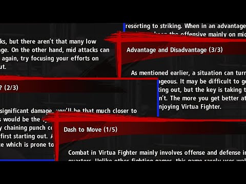 Virtua Fighter 5 World Stage - checking out the new tutorials