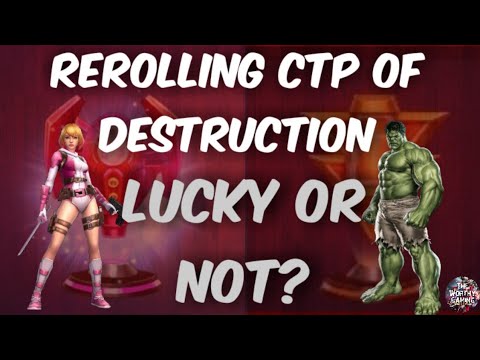 Marvel Future Fight|| Rerolling CTP of Destruction and Authority||Good stats or bad stats?