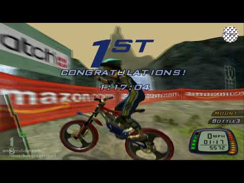 Downhill Domination Speedrun QUINTANAROO TD 1:17:04 - Mountain Biking Game - PS2 TAS Gameplay Video