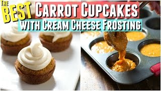 BEST CARROT CUPCAKES you'll make, Best Moist Carrot Cupcake Recipe with Cream Cheese Frosting Tested