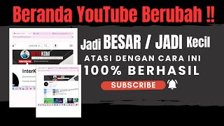 Download lagu Jangan Panik‼️ Begini Cara Mengatasi Beranda YouTube Mengecil Atau Membesar Di PC/Laptop mp3 Download lagu Jangan Panik‼️ Begini Cara Mengatasi Beranda YouTube Mengecil Atau Membesar Di PC/Laptop mp3