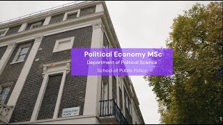 MSc Political Economy UCL
