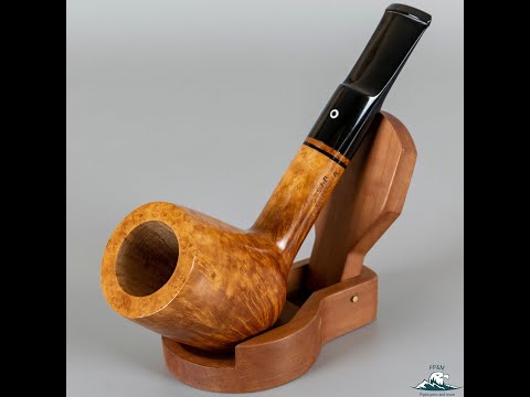 Handmade Unsmoked Cesar Talamona Smooth Billiard Oversized Bowl Flame Grain 9mm