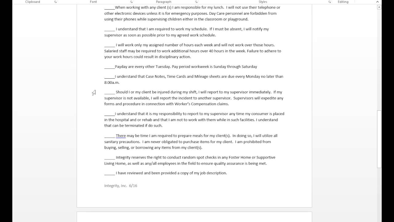 Orientation Checklist