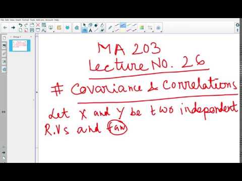 MA203, Lecture no  26, Covariance and Correlations by Tapas Chatterjee, IIT Ropar