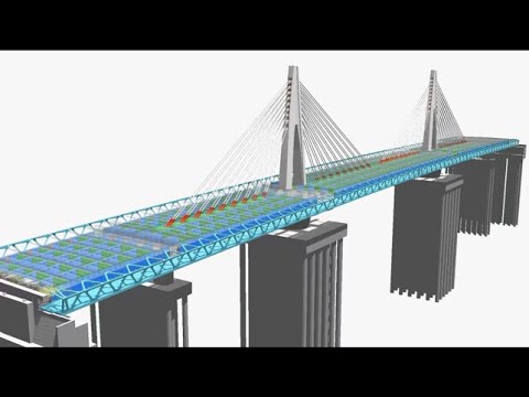 Application cases of corrugated steel web bridges using allplan bridge China