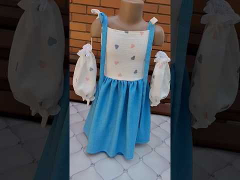 Сарафан для девочки летний Сердечки 116 122 128 - фото 1 - id-p2669524012