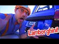 Blippi Drives The Lamborghini Race Car Learn About Vehicles For Kids Learn Sports Cars With Blippi
