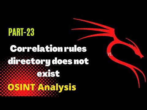 Correlation Rules Directory Does Not Exist In Kali Linux