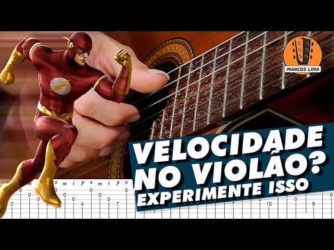 [VELOCIDADE] Como tocar rápido e ganhar velocidade no violão. Exercício 🔝 de dedilhado no violão.