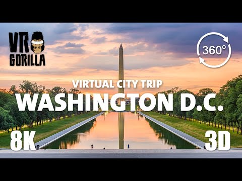VR Tour of Washington DC, USA (Teaser) - Virtual City Trip - 360 8K 3D
