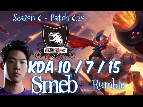ROX Smeb RUMBLE vs GNAR Top - Patch 6.20 NA Ranked | League of Legends