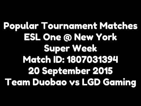 LGD Gaming WIn! Team Duobao vs LGD Gaming 09202015 641PM MID1807031394 ESL 1 @ NY Super Week